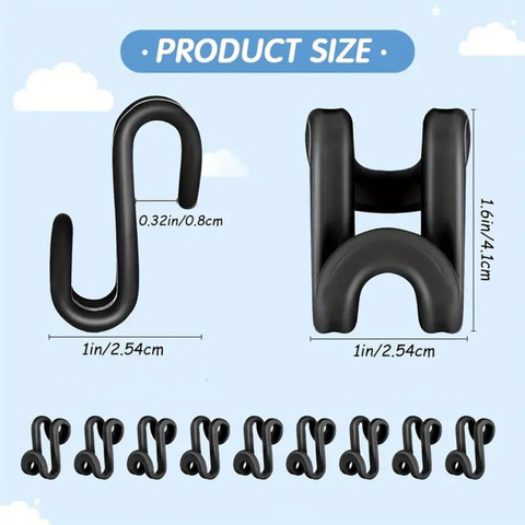 Space Saver Mini Clothes Hanger Connecting Hook (Pack Of 5 Pcs)