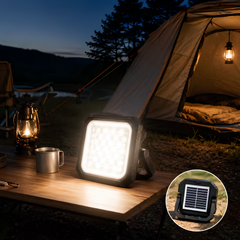 Solar Powered Work Light with Power Bank, Magnetic Base, IP66 Waterproof