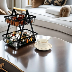 Double Layer Vegetable and Fruits Storage Basket