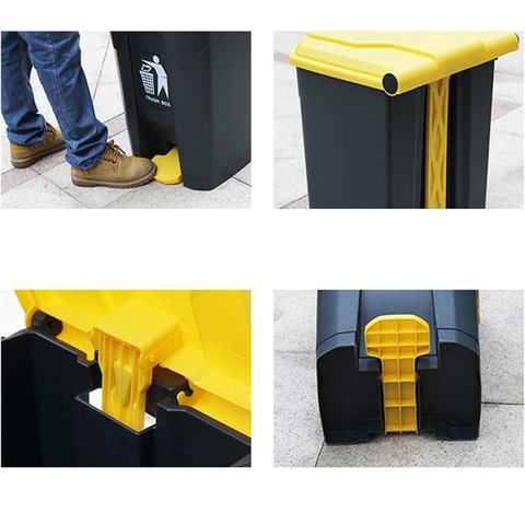 30 Liter Garbage Bin Trash Can with Lid & Foot Pedal