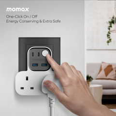 موماكس 1-Charge Work Flow ملحق على شكل حرف T بمقبسين مع USB
