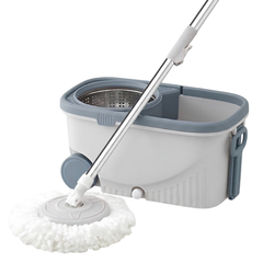 360° Spinning Bucket Floor Mop Set with Wheel and Handle