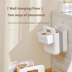 Ecoco Wall Mounted Laundry Basket with Undergarments Compartment