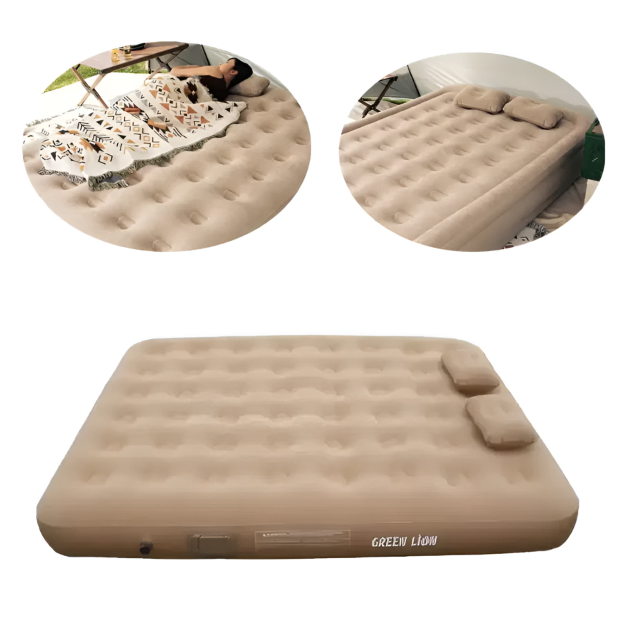 Green Lion GMT-200 Automatic Inflatable Mattress (Two Pillows)