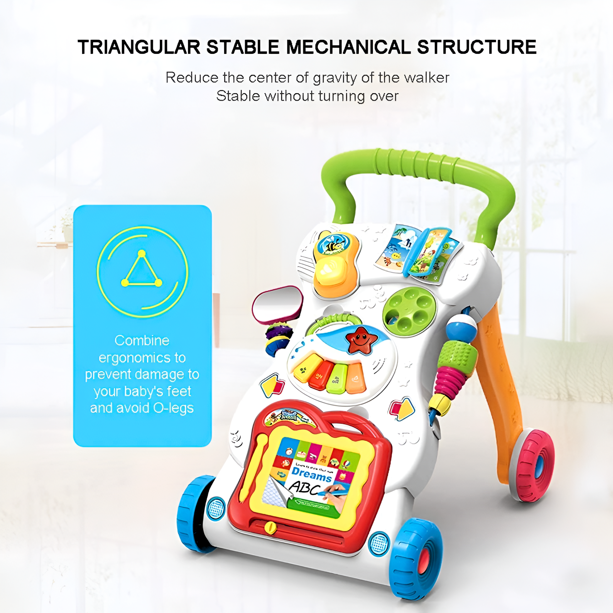 Music Baby Walker with Interactive Toys