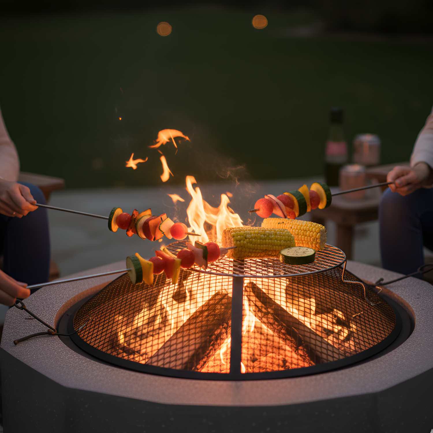 Geometric Shaped Outdoor Fire Pit 60 x 60 x 31 cm