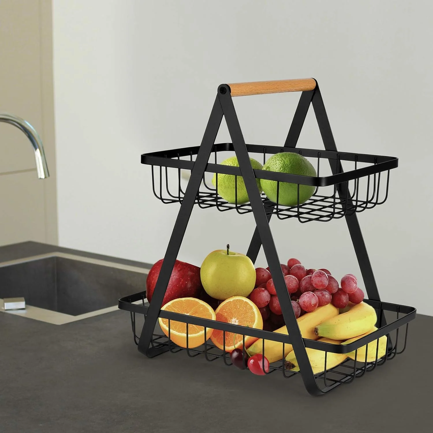 Double Layer Vegetable and Fruits Storage Basket