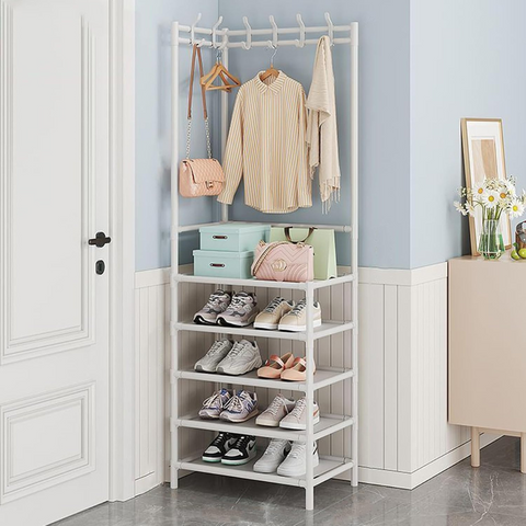 Coat Stand for the Hallway, Versatile Coat Stand with Shoe Storage Rack