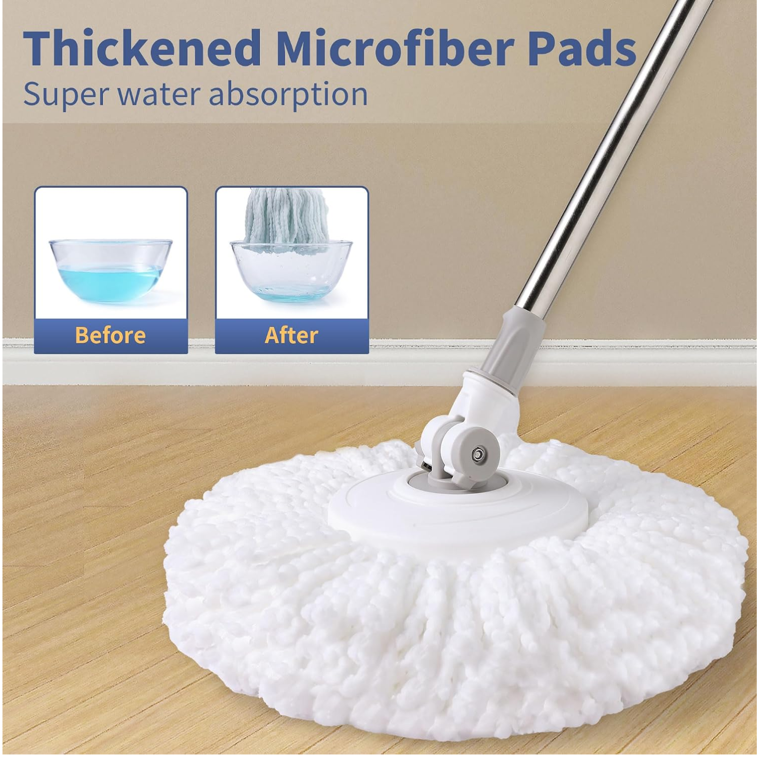 Mgagic Mop 360° Spin Mop Bucket Set