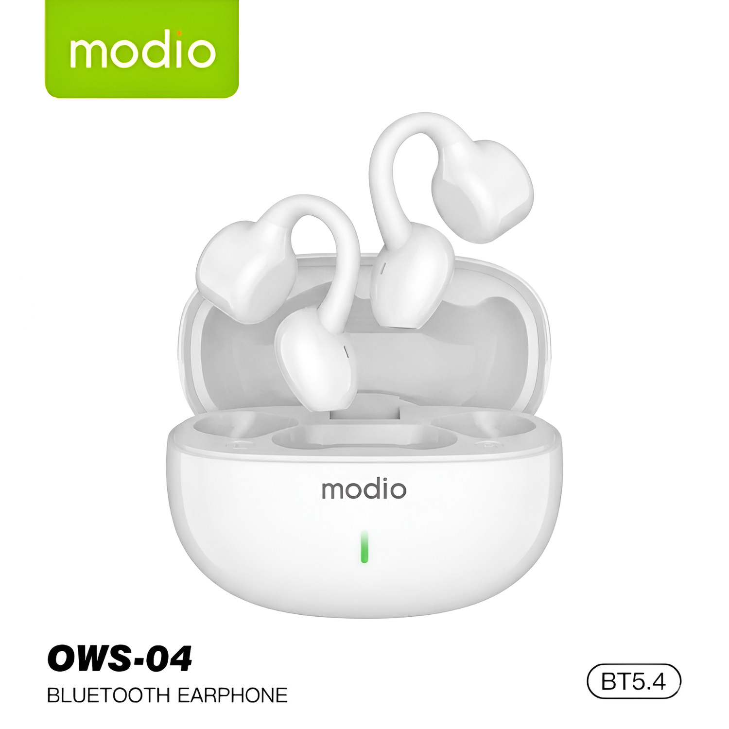 Modio OWS-04 Open-Ear Bluetooth Earphone | Earbuds White