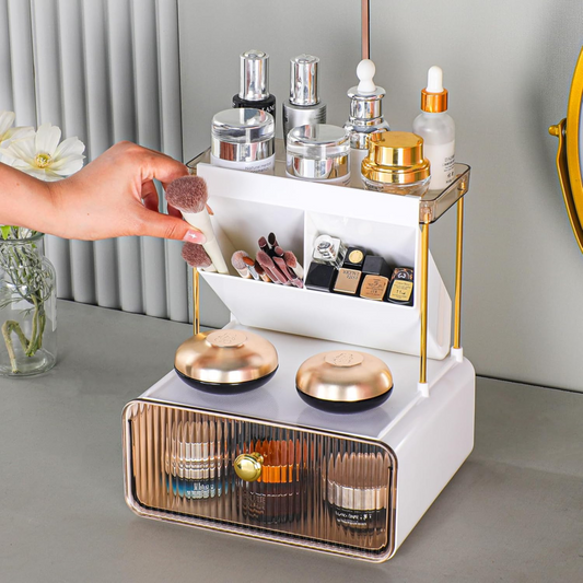 Detachable Cosmetics & Vanity Makeup Organizer with Drawer