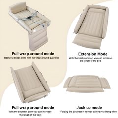 Green Lion Inflatable Toddler Travel Bed, Portable Baby Bed for Car