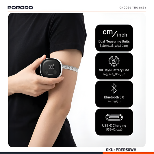 Porodo Metric Smart Body Measuring Tape with Bluetooth