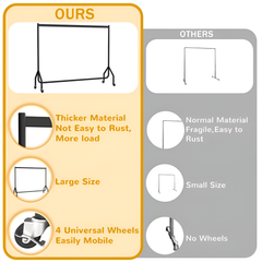 Heavy Duty Clothes Rack with Wheels