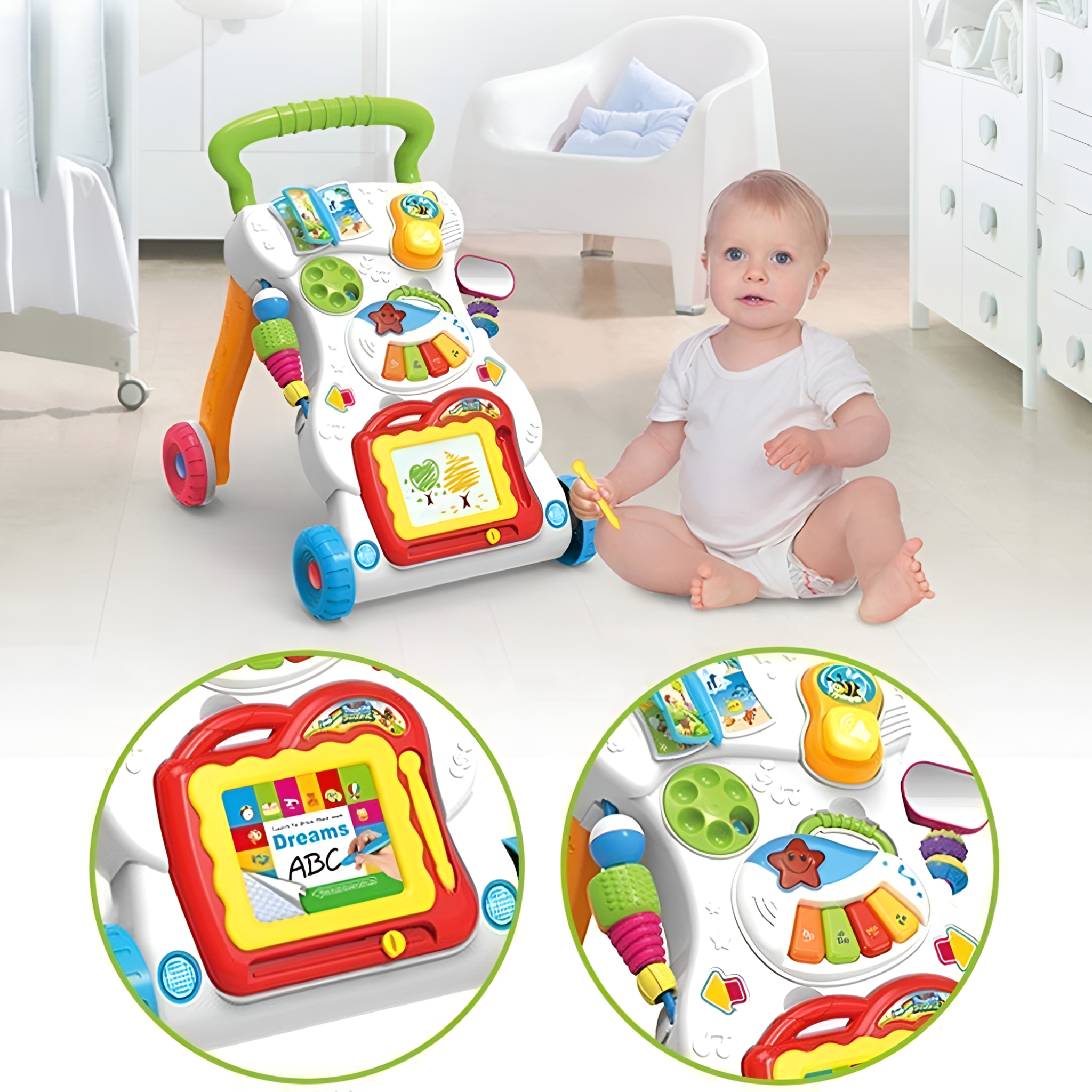 Music Baby Walker with Interactive Toys