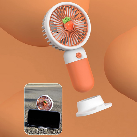 Rechargeable Handheld Super Wind Small Fan with Stand - Random Color ...