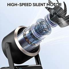 Porodo Lifestyle Chillo Core Desktop Fan with LED Display ,6000mAh Battery, 100 Speed Levels