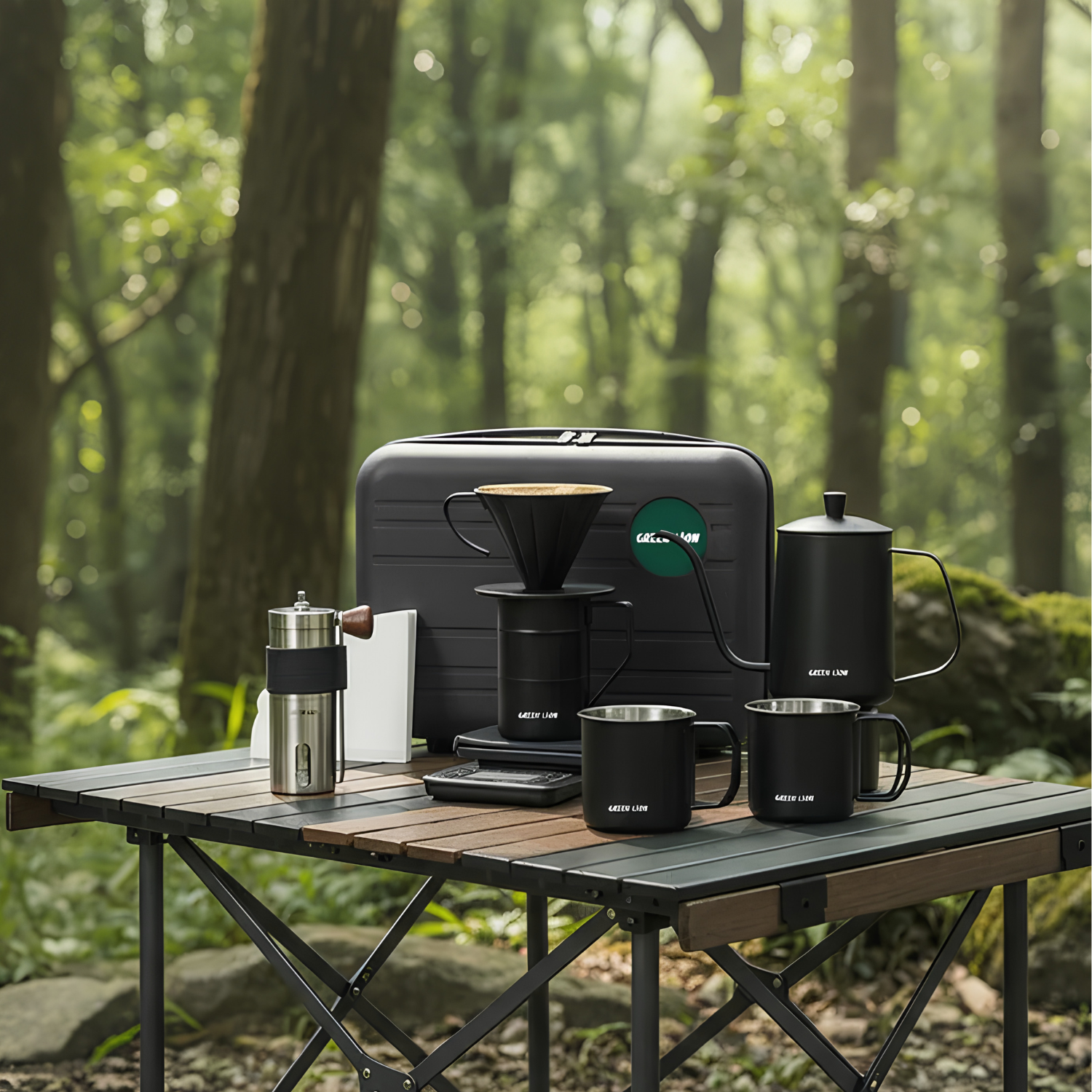 Green Lion V60 Pro 7 IN 1 Coffee Maker Set, Portable Pour Over Coffee Kit