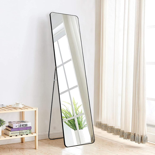 Rectangular Floor Standing Mirror with Stand