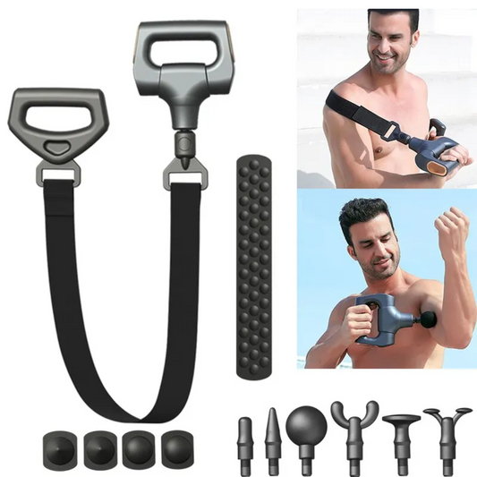 Muscle Massage Gun With Belt For Body, Back Neck, Waist Deep Tissue Massager Vibration Muscle Relaxation