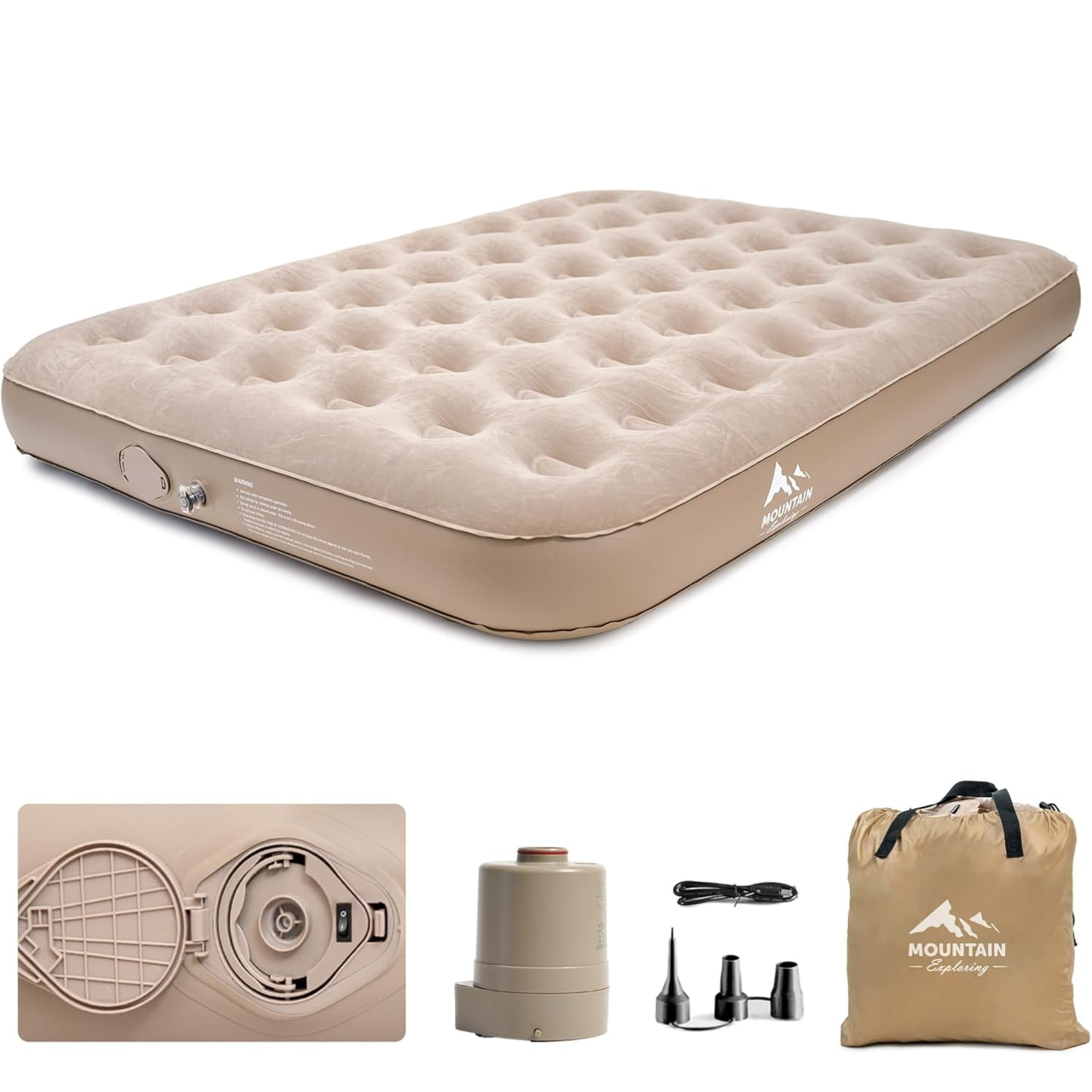 Portable Inflatable Mattress Portable Inflatable Blow Up Air Mattress Bed with Built-in Automatic P ...