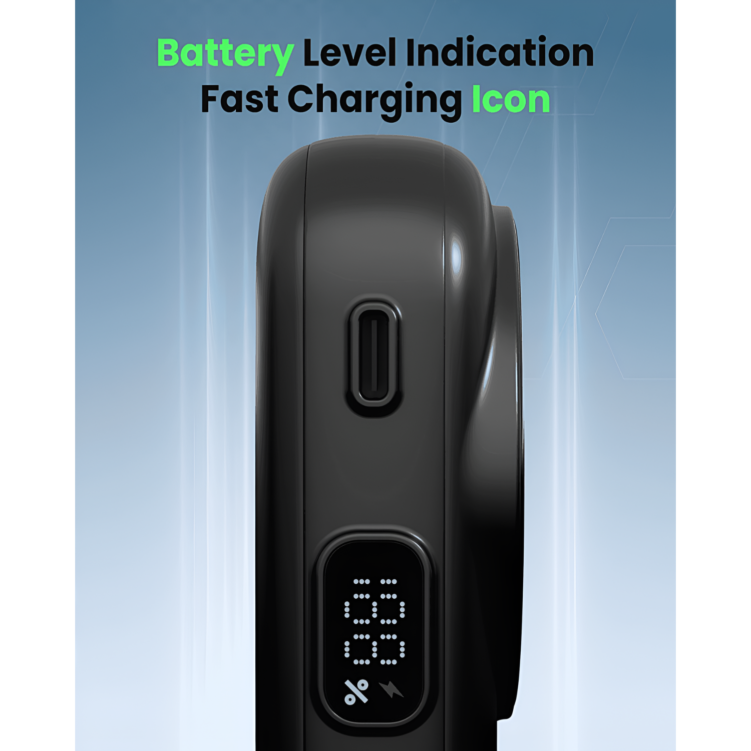 Moxedo 5x 10000mAh Wireless Charging Power Banks with Charging Dock Station, Built-in Cables, USB C Fast Charging and Digital Display