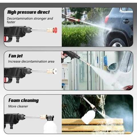 48Vf Cordless High Pressure Car Washing Gun with Dual Battery, Rechargeable, with Detergent Tank