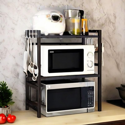 Multi Layer Kitchen Microwave Oven Organizer Storage Rack