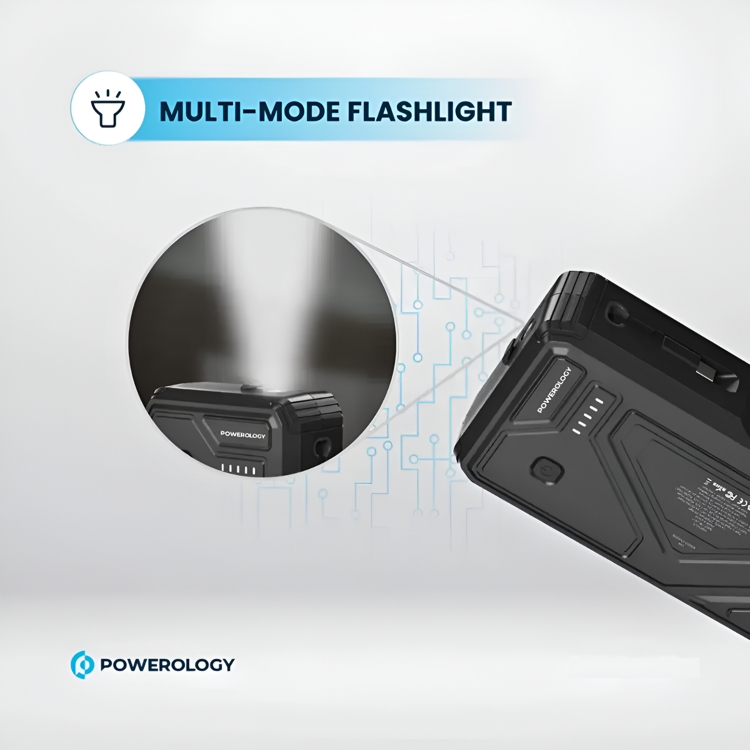 Powerology 27000mAh Solar Wireless Charging Power Bank