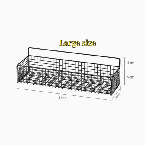 Wall Mounted No Drilling Metal Organizer Basket