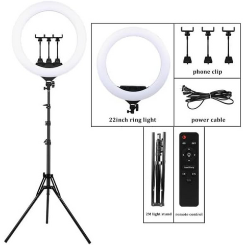 Selfie Ring Light with Light Stand, Color Filter, Phone Holder for Int ...
