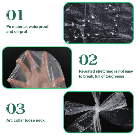 50pcs/Pack Waterproof Disposable Plastic Aprons for Kitchen