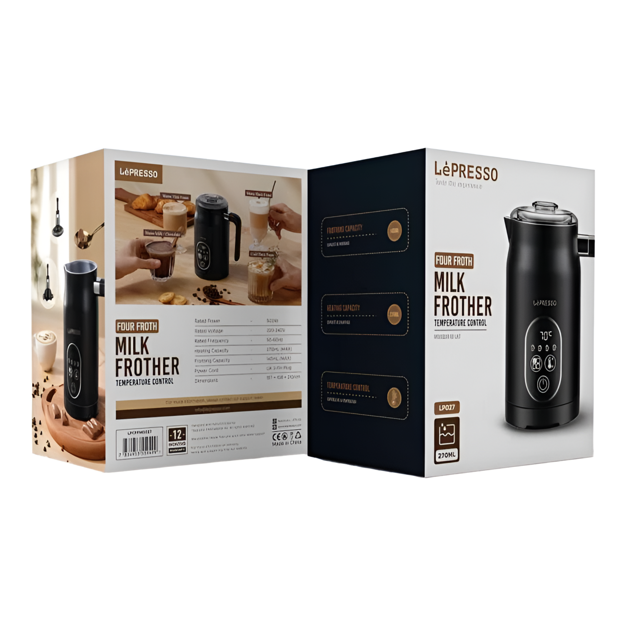 LePresso Four Froth Milk Frother 270mL