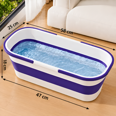 Foldable Flat Mop Bucket Set with Self Wringing Microfiber Cleaner