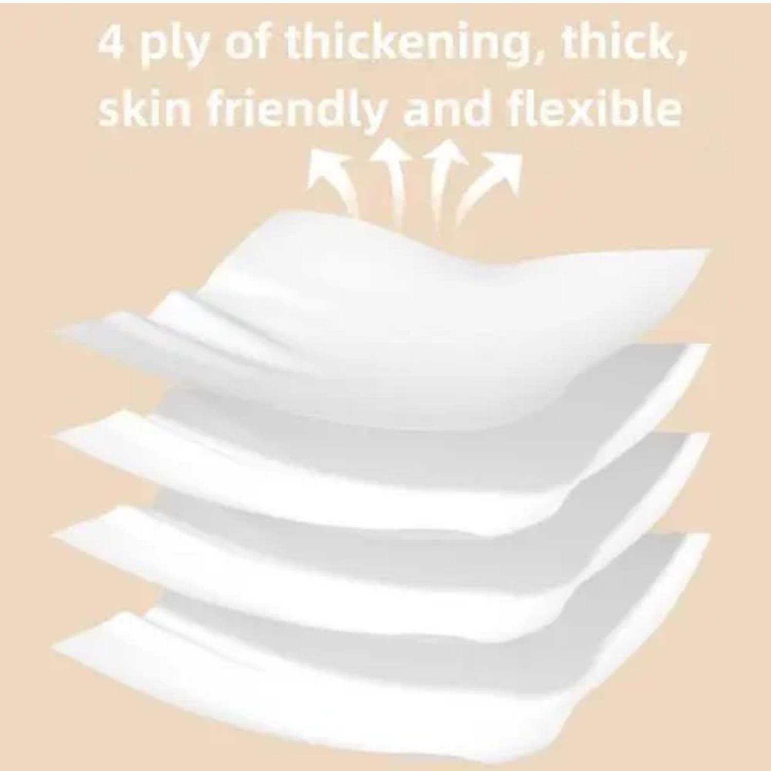 4x Ply Virgin Wood Pulp Tissue Paper Bundle, Carton of 6 Long Bags