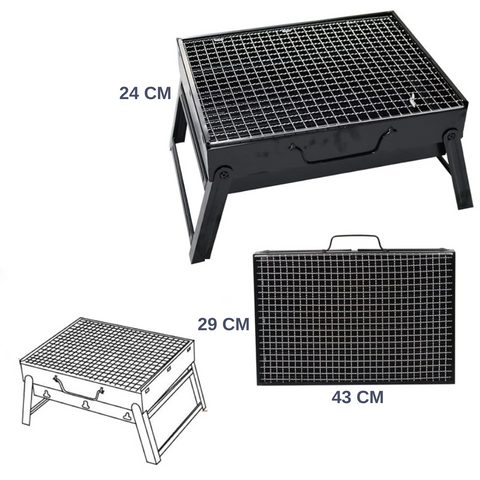 شواية باربيكيو محمولة - شواية باربيكيو قابلة للطي من الفولاذ المقاوم للصدأ