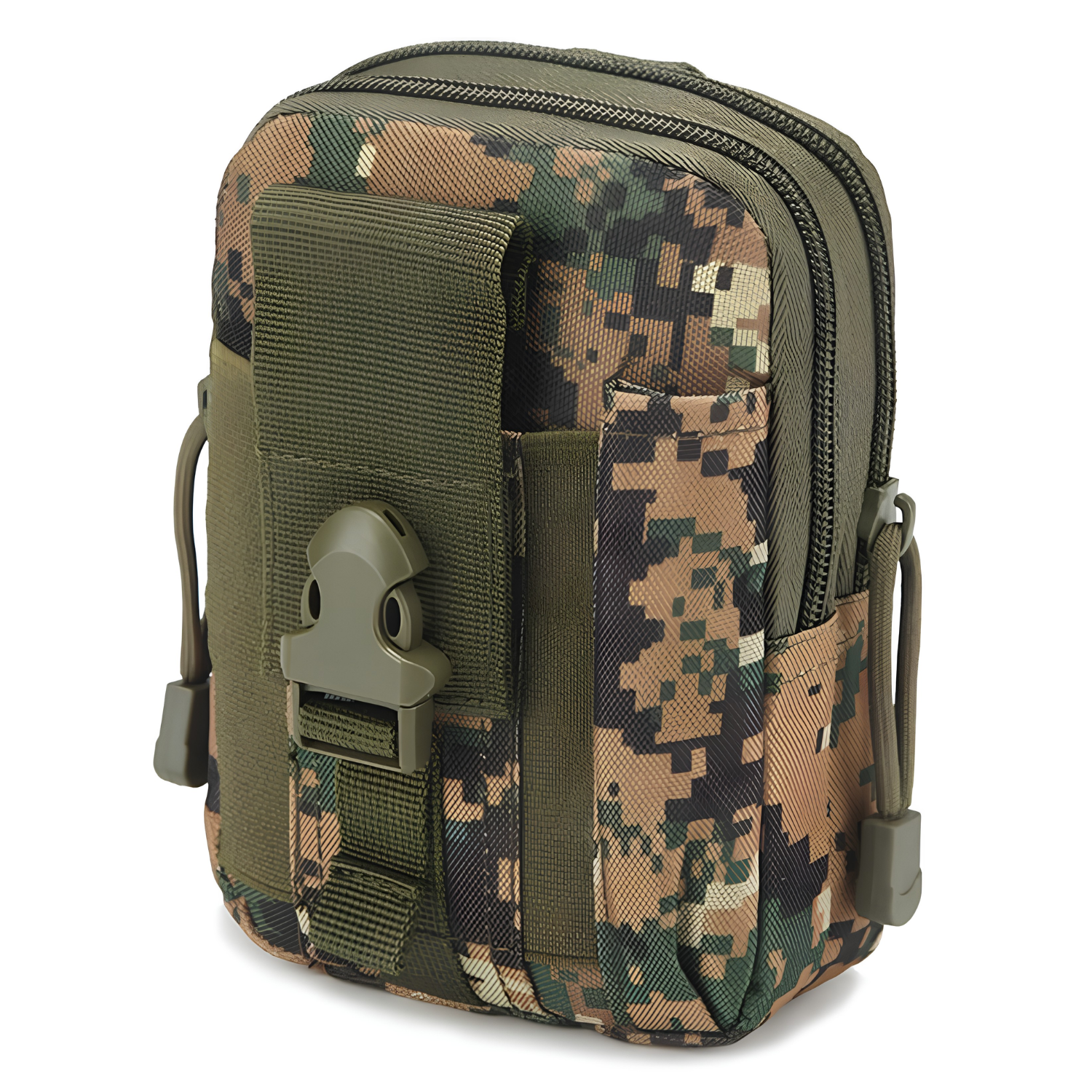 Tactical Waist Pouch with Survival Kit for Camping, Trekking and Outdoor Green