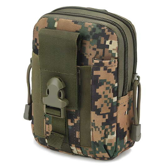 Tactical Waist Pouch with Survival Kit for Camping, Trekking and Outdoor Green