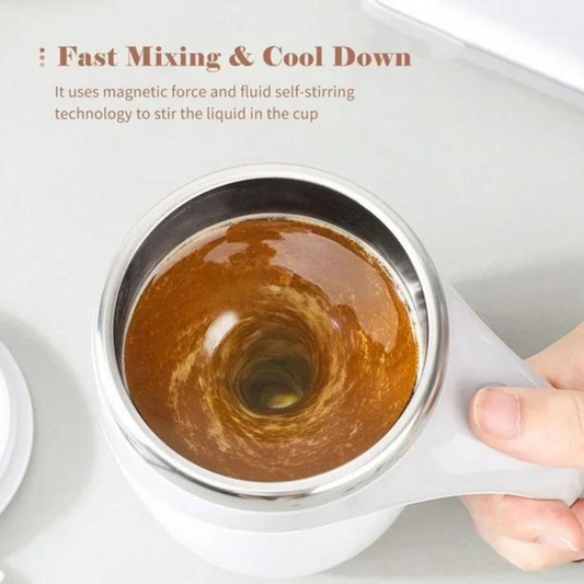 Portable Thermal Automatic Self Stirring Coffee Tea Mixing Mug with Lid