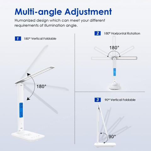 Yesido DS20 - Desk Lamp with 10W Wireless Charging and LCD Display