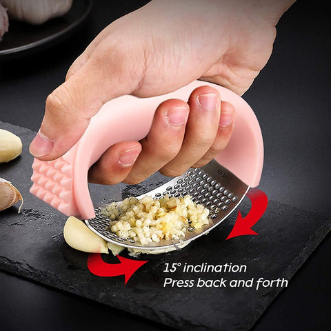 Handheld Easy Garlic Press with Comfortable Grip