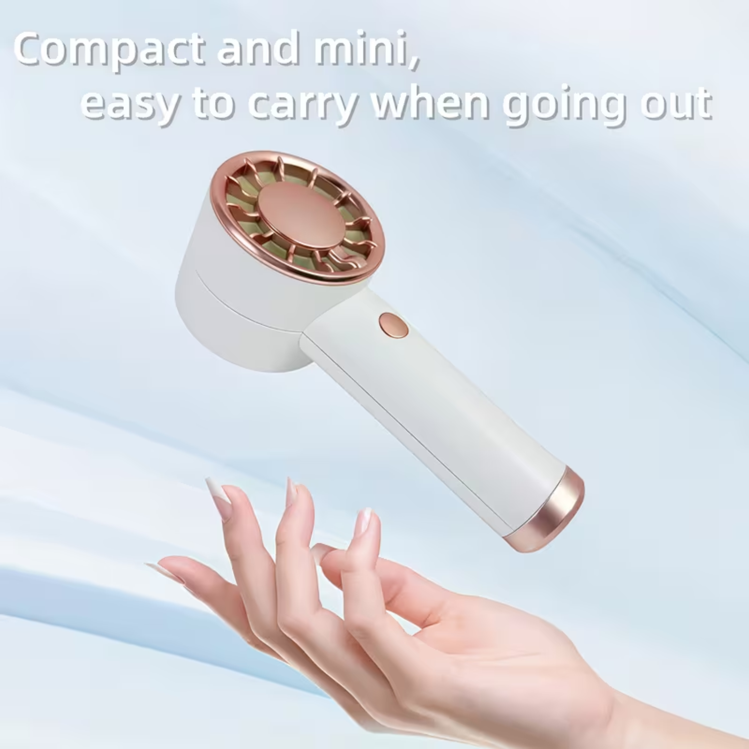 Portable Handheld Personal Pocket Fan 0808, 500mAh USB C Rechargeable