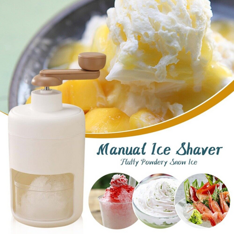 Manual Ice Crusher, Household Ice Shaver Snow Cone Maker