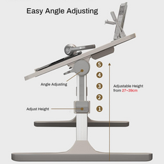 Adjustable Bed Laptop Table - Foldable Lifting Desk for Laptop, Study, Reading, Working