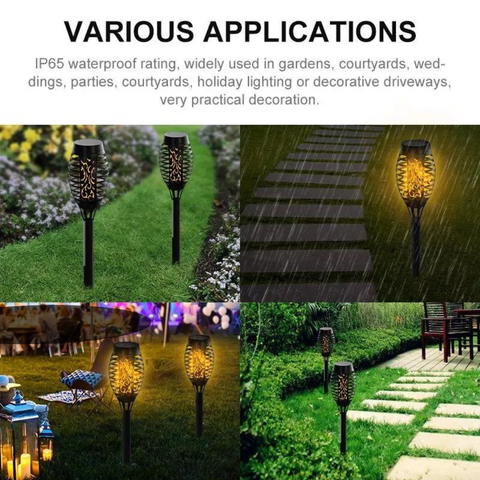 Waterproof Solar Outdoor Garden LED Flame Light