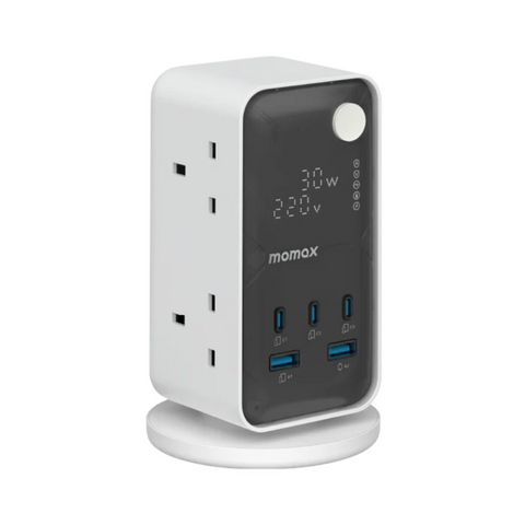 Momax 1-Charge Work Flow 6-Outlet GaN Power Tower 35W with USB Ports