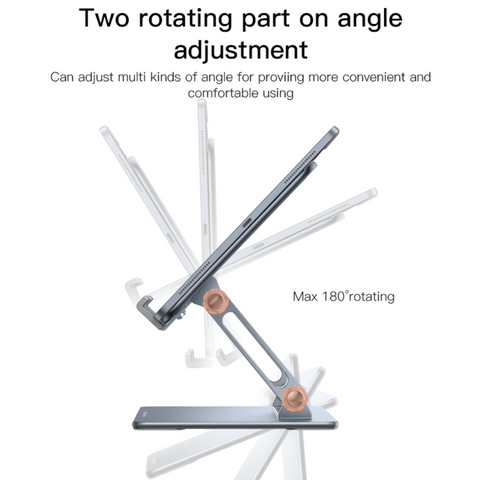 Yesido C185 Adjustable Height Foldable Tablet Holder, Aluminium Alloy Laptop Stand