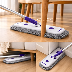Foldable Flat Mop Bucket Set with Self Wringing Microfiber Cleaner