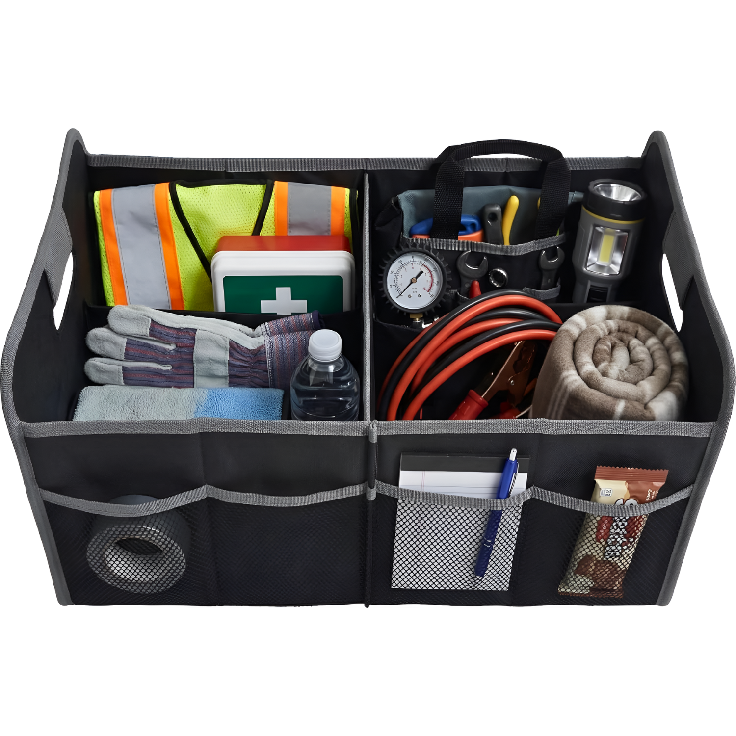 Green Lion 40L Foldable Dual Compartment Car Trunk Organizer Storage