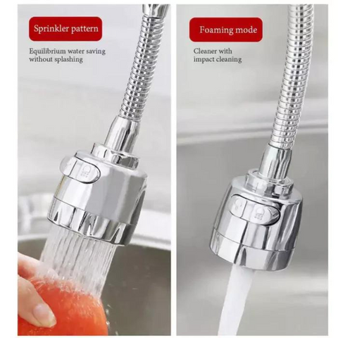 360° Rotatable 2 Modes Swivel Universal Size Kitchen Faucet Head Extender
